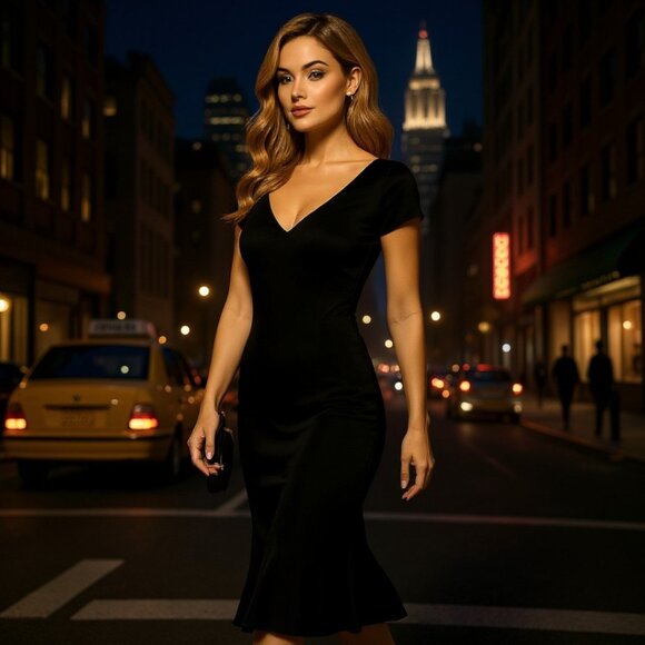 Isabella Bird 100% Silk Black Dress – Size 10 – Classic Midi - Picture 7 of 7